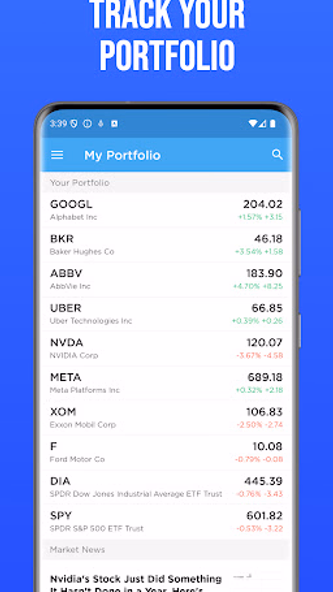 Stock Market Tracker Screenshot 1 - AppWisp.com Stock Market Tracker Screenshot 1 - AppWisp.com