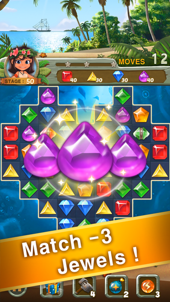 Paradise Jewel: Match-3 Puzzle Screenshot 1 - AppWisp.com Paradise Jewel: Match-3 Puzzle Screenshot 1 - AppWisp.com