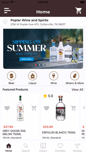 Poplar Wine and Spirits Screenshot 1 - AppWisp.com Poplar Wine and Spirits Screenshot 1 - AppWisp.com