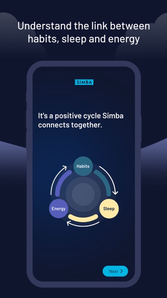 Simba Sleep Coach & Tracker Screenshot 1 - AppWisp.com Simba Sleep Coach & Tracker Screenshot 1 - AppWisp.com