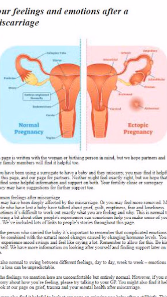 Early Pregnancy Loss Guide Screenshot 2 - AppWisp.com Early Pregnancy Loss Guide Screenshot 2 - AppWisp.com