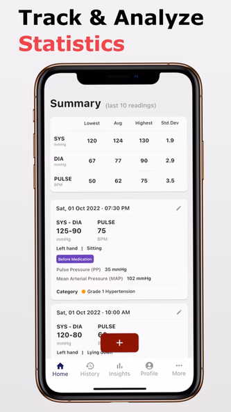 Blood Pressure Tracking App Screenshot 2 - AppWisp.com Blood Pressure Tracking App Screenshot 2 - AppWisp.com