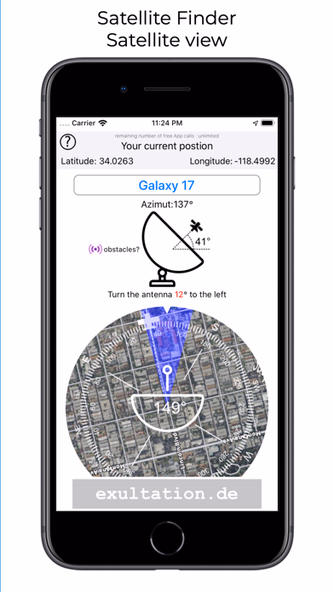 Satellite Finder (Pro) Screenshot 1 - AppWisp.com Satellite Finder (Pro) Screenshot 1 - AppWisp.com