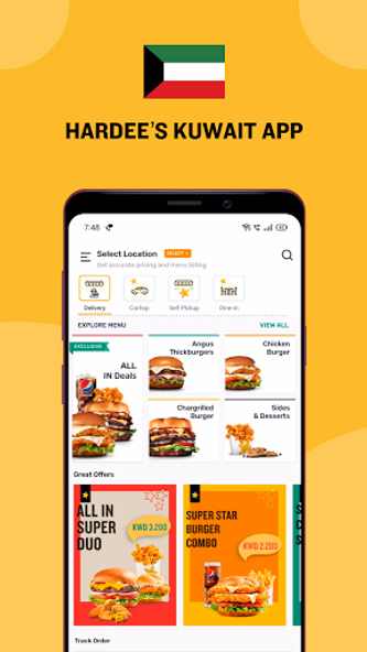 Hardee's Kuwait - order online Screenshot 1 - AppWisp.com Hardee's Kuwait - order online Screenshot 1 - AppWisp.com