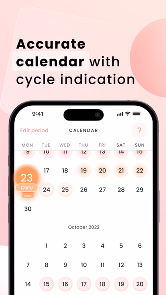 Period Tracker | Mooni Screenshot 4 - AppWisp.com Period Tracker | Mooni Screenshot 4 - AppWisp.com