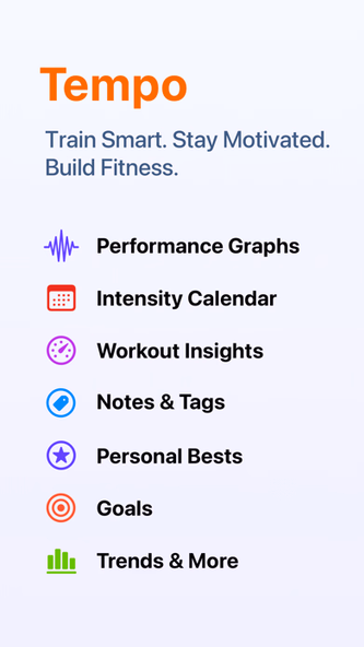 Tempo: Run Log & Insights Screenshot 1 - AppWisp.com Tempo: Run Log & Insights Screenshot 1 - AppWisp.com