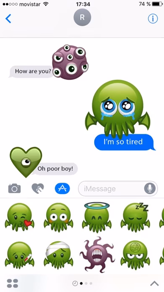 Cthulhu Emojis Screenshot 2 - AppWisp.com Cthulhu Emojis Screenshot 2 - AppWisp.com