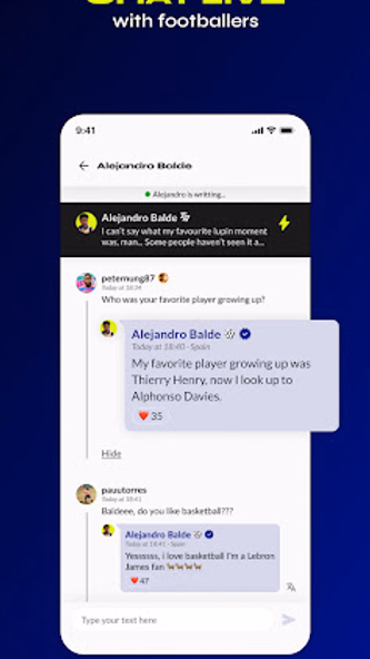 TR - Chat with Football Stars Screenshot 2 - AppWisp.com TR - Chat with Football Stars Screenshot 2 - AppWisp.com