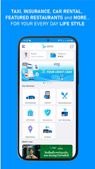 LOCA - Lao Taxi & Super App Screenshot 1 - AppWisp.com LOCA - Lao Taxi & Super App Screenshot 1 - AppWisp.com