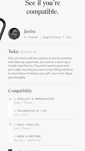 Co–Star Personalized Astrology Screenshot 3 - AppWisp.com Co–Star Personalized Astrology Screenshot 3 - AppWisp.com