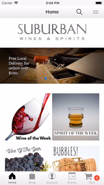 Suburban Wines & Spirits Screenshot 1 - AppWisp.com Suburban Wines & Spirits Screenshot 1 - AppWisp.com