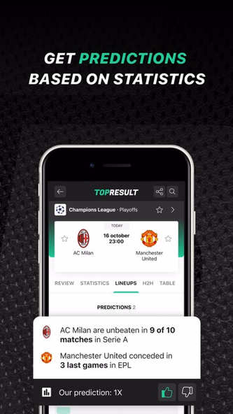 TopResult: Live Sport Scores Screenshot 2 - AppWisp.com TopResult: Live Sport Scores Screenshot 2 - AppWisp.com