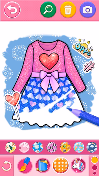 Glitter Dress Coloring Game Screenshot 1 - AppWisp.com Glitter Dress Coloring Game Screenshot 1 - AppWisp.com