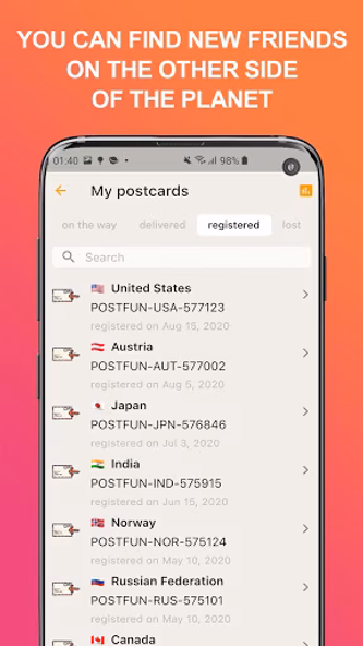 Postfun - exchange postcards Screenshot 4 - AppWisp.com Postfun - exchange postcards Screenshot 4 - AppWisp.com