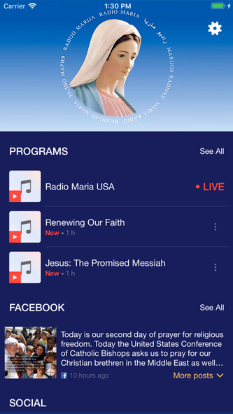 Radio Maria USA Screenshot 1 - AppWisp.com Radio Maria USA Screenshot 1 - AppWisp.com