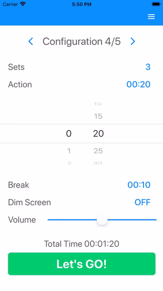 Simple Interval Timer Screenshot 2 - AppWisp.com Simple Interval Timer Screenshot 2 - AppWisp.com