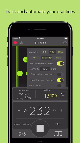 Metronome: Tempo Lite Screenshot 2 - AppWisp.com Metronome: Tempo Lite Screenshot 2 - AppWisp.com