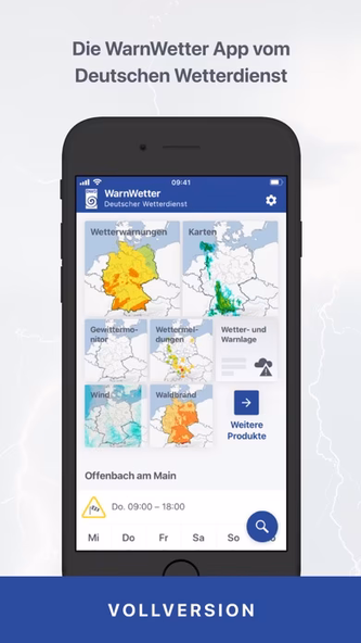 DWD WarnWetter Screenshot 1 - AppWisp.com DWD WarnWetter Screenshot 1 - AppWisp.com