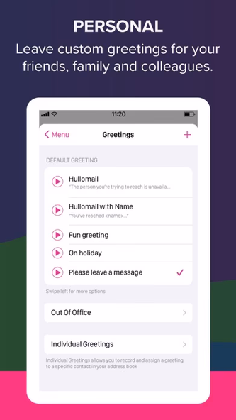 Hullomail Voicemail Screenshot 4 - AppWisp.com Hullomail Voicemail Screenshot 4 - AppWisp.com