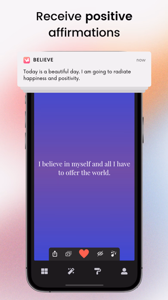 Daily Affirmations - Believe Screenshot 2 - AppWisp.com Daily Affirmations - Believe Screenshot 2 - AppWisp.com