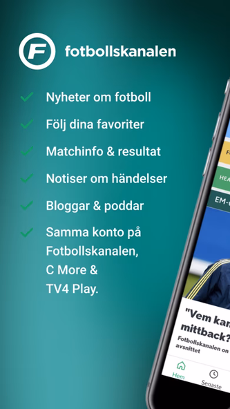 Fotbollskanalen Screenshot 1 - AppWisp.com Fotbollskanalen Screenshot 1 - AppWisp.com