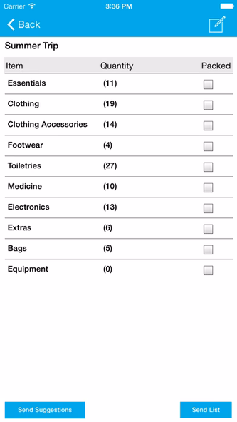Packing List Free Screenshot 3 - AppWisp.com Packing List Free Screenshot 3 - AppWisp.com