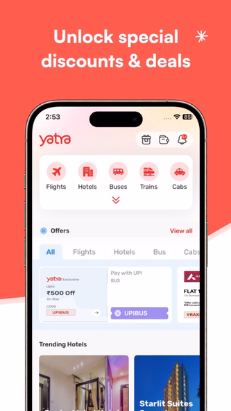 Yatra - Flights, Hotels & Cabs Screenshot 2 - AppWisp.com Yatra - Flights, Hotels & Cabs Screenshot 2 - AppWisp.com