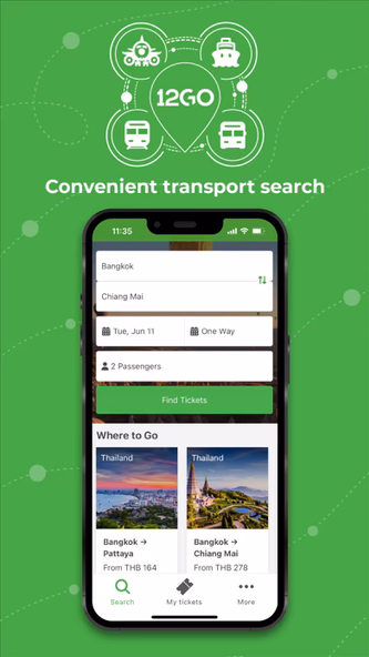 12Go Train Bus Ferry Flight Screenshot 1 - AppWisp.com 12Go Train Bus Ferry Flight Screenshot 1 - AppWisp.com