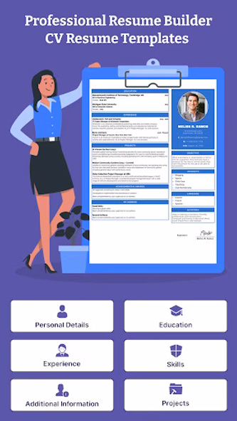 Professional Resume Builder Screenshot 2 - AppWisp.com Professional Resume Builder Screenshot 2 - AppWisp.com
