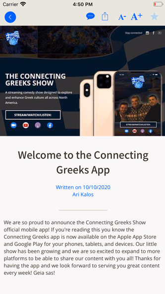 Greek Show Screenshot 3 - AppWisp.com Greek Show Screenshot 3 - AppWisp.com