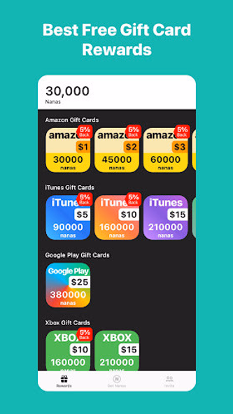 AppNana: Gift Cards Rewards Screenshot 1 - AppWisp.com AppNana: Gift Cards Rewards Screenshot 1 - AppWisp.com