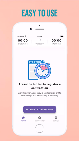Contraction Counter Timer 9m Screenshot 2 - AppWisp.com Contraction Counter Timer 9m Screenshot 2 - AppWisp.com
