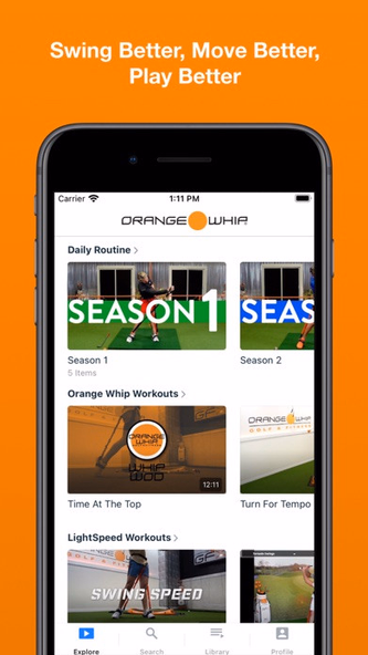 Orange Whip Golf & Fitness Screenshot 2 - AppWisp.com Orange Whip Golf & Fitness Screenshot 2 - AppWisp.com