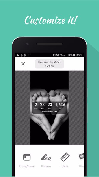 Baby Countdown Widget Screenshot 2 - AppWisp.com Baby Countdown Widget Screenshot 2 - AppWisp.com