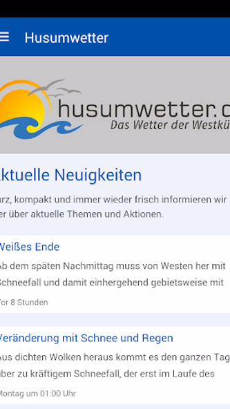 Husumwetter.de Screenshot 1 - AppWisp.com Husumwetter.de Screenshot 1 - AppWisp.com
