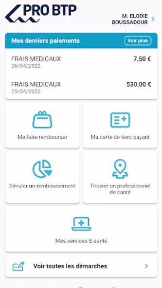 PRO BTP Santé Screenshot 1 - AppWisp.com PRO BTP Santé Screenshot 1 - AppWisp.com