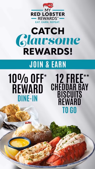 Red Lobster Dining Rewards App Screenshot 1 - AppWisp.com Red Lobster Dining Rewards App Screenshot 1 - AppWisp.com