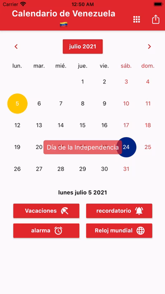 Calendario Venezolano 2024 Screenshot 1 - AppWisp.com Calendario Venezolano 2024 Screenshot 1 - AppWisp.com