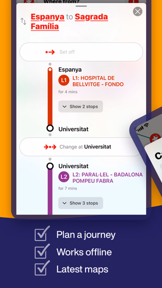 Barcelona Metro Map & Routing Screenshot 3 - AppWisp.com Barcelona Metro Map & Routing Screenshot 3 - AppWisp.com