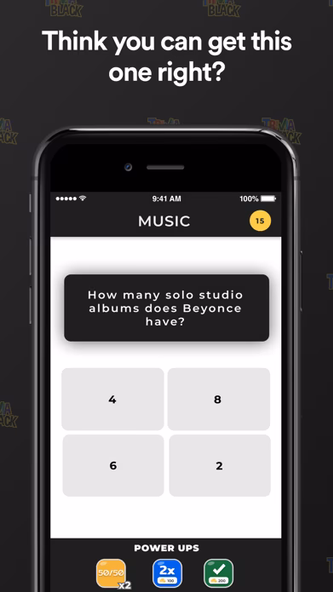 Trivia Black Screenshot 4 - AppWisp.com Trivia Black Screenshot 4 - AppWisp.com