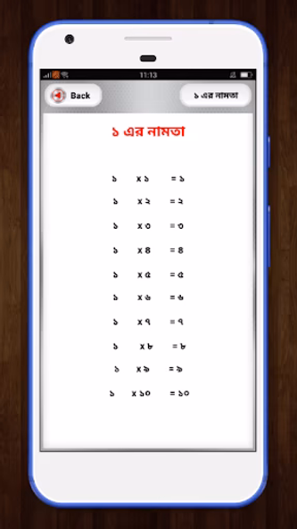 বাংলা নামতা - Math tables Screenshot 2 - AppWisp.com