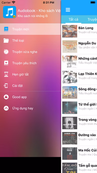 Sách nói, Truyện audio Screenshot 2 - AppWisp.com Sách nói, Truyện audio Screenshot 2 - AppWisp.com
