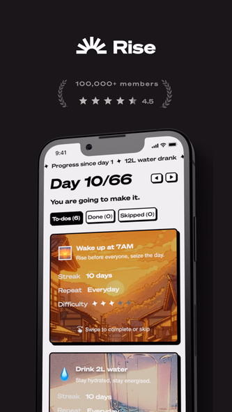 Rise: Life reset in 66 days Screenshot 1 - AppWisp.com Rise: Life reset in 66 days Screenshot 1 - AppWisp.com
