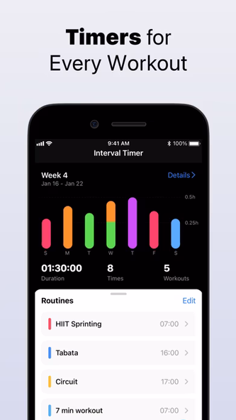 Interval Timer - Tabata Timer Screenshot 2 - AppWisp.com Interval Timer - Tabata Timer Screenshot 2 - AppWisp.com