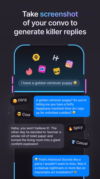 Rizz Mentor AI:Flirt Assistant Screenshot 2 - AppWisp.com Rizz Mentor AI:Flirt Assistant Screenshot 2 - AppWisp.com