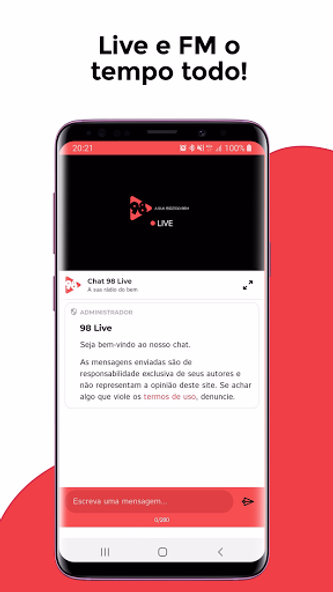 98 Live, a sua rádio do bem! Screenshot 3 - AppWisp.com 98 Live, a sua rádio do bem! Screenshot 3 - AppWisp.com