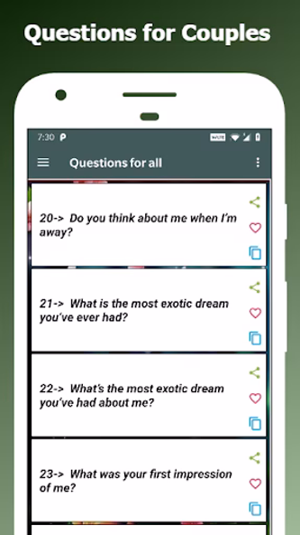Romantic Questions to ask Screenshot 2 - AppWisp.com Romantic Questions to ask Screenshot 2 - AppWisp.com