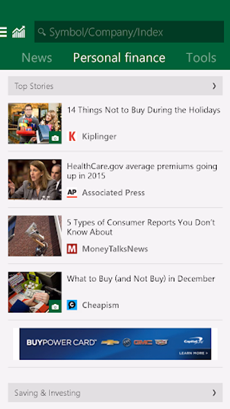 MSN Money- Stock Quotes & News Screenshot 4 - AppWisp.com MSN Money- Stock Quotes & News Screenshot 4 - AppWisp.com