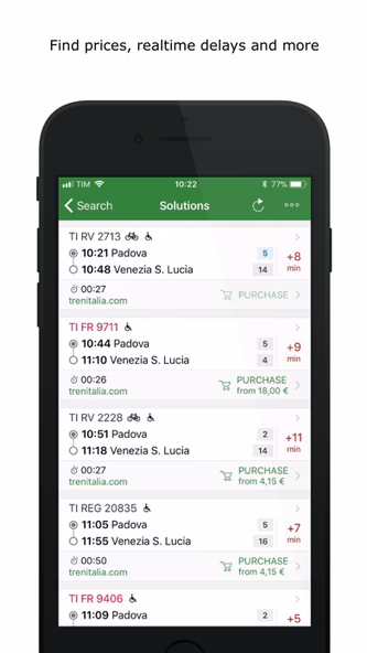 Train Timetables in Italy Screenshot 2 - AppWisp.com Train Timetables in Italy Screenshot 2 - AppWisp.com