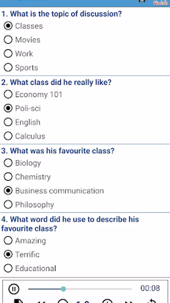 Audio Quiz: English Levels Screenshot 3 - AppWisp.com Audio Quiz: English Levels Screenshot 3 - AppWisp.com
